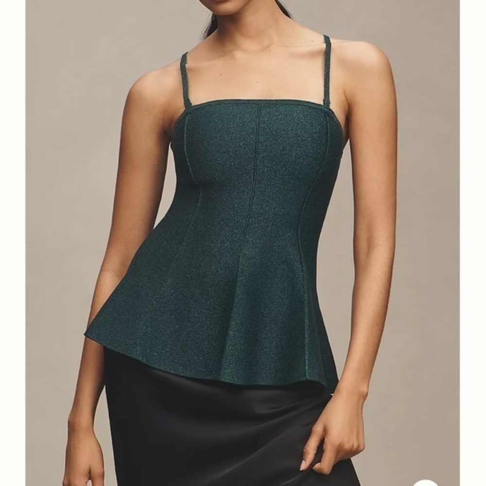 Anthropologie Elegant Green Women's Top Size XL